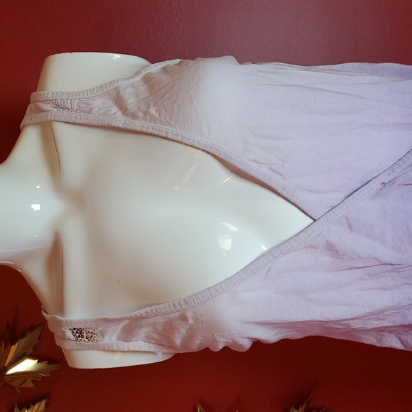 Size M - Language Los Angeles Designer brand Plunging Tunic Beach Coverup Top - Picture 4 of 12